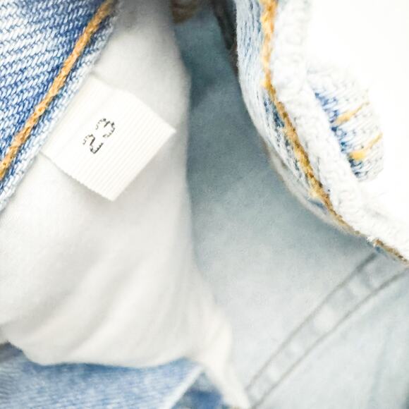 Frame Rigid Re-Release Le Original Short Button Fly Lt Wash Denim Jeans Size 23 - Picture 4 of 6